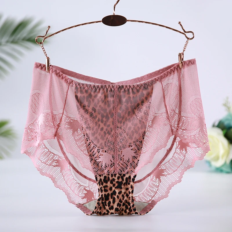 Julexy XXL-6XL, леопардовые женские трусики с высокой талией, плюс размер, сексуальное кружевное нижнее белье, сетчатые трусы, Прозрачное нижнее белье, трусики