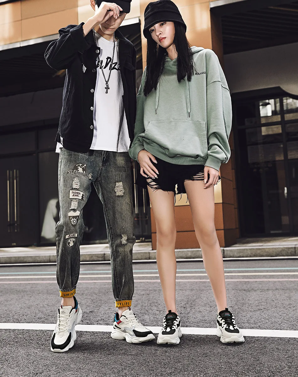 

2021 new high quality lace-up shoes fashion casual couple shoes ladies warm sports shoes outdoor height-increasing shoes 35-44-5