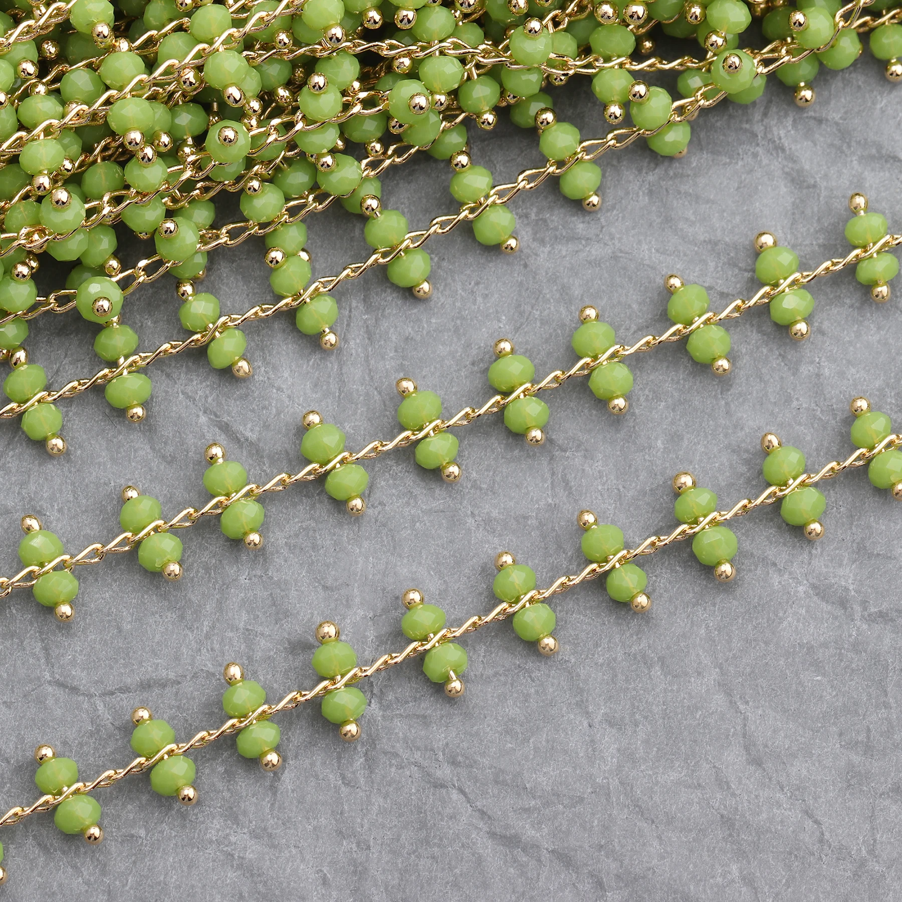 assoonas C49 18K gold bead chain jewelry accessories findings hand made charm making diy earrings pendant 1m/lot | Украшения и