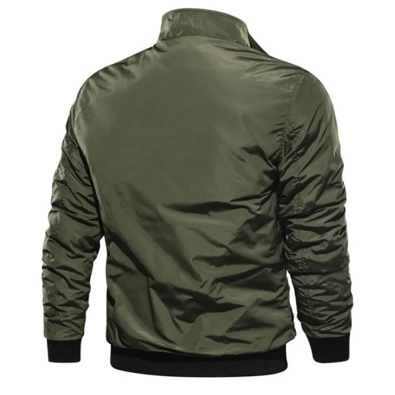 

Casual Waterproof Spring 2020 Military Jacket Men's top Jackets Coats Men Outerwear Casual Brand Zipper Thin Coat Stand-Collar