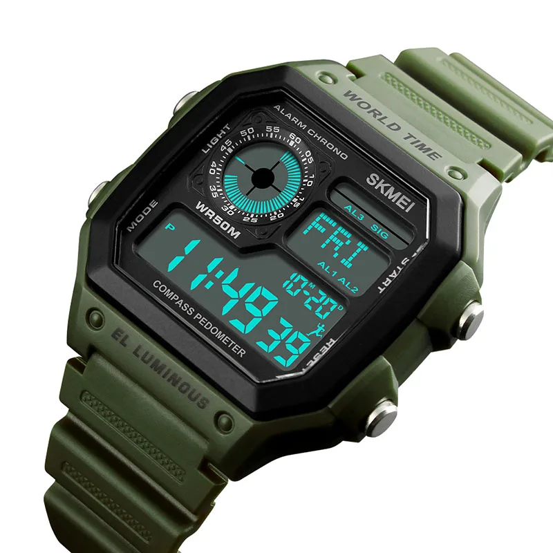 SKMEI Спорт Смарт часы Smartwatch шагомер калорий 50 м Водонепроницаемый цифровые наручные часы Для мужчин часы Reloj Inteligente 1373