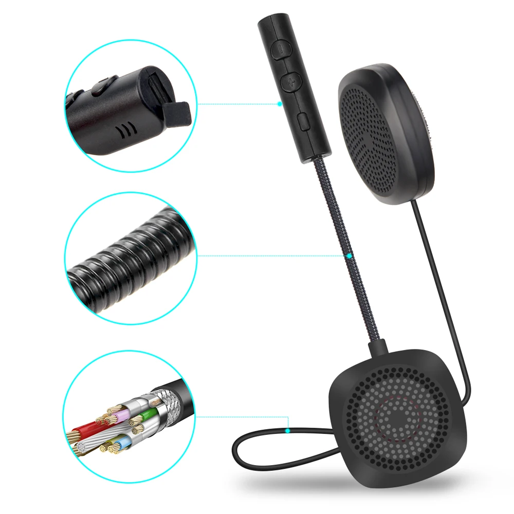 GETNOOG шлем гарнитура мотоциклетная bluetooth Водонепроницаемый Bluetooth Проводная