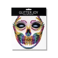 1pc halloween face jewel makeup sticker for carnival festival skull bone dressing with teeth party night club makeup body art