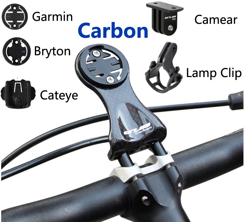 Карбоновое крепление Garmin Edge 200 520 820 Cateye велосипедный компьютерный держатель Bryton Rider 310 410 530 велосипедный светильник с зажимом для камеры