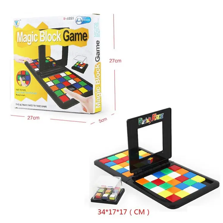 

[ Funny ] Magic cube toy Moving colorful magic cube game VS magic board family parent-child Educational slide puzzle toy gift