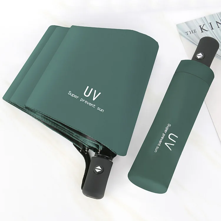 

Black gum sunscreen anti-UV UV umbrella three-fold umbrella Bar two-use business umbrella gift advertugs umbrella