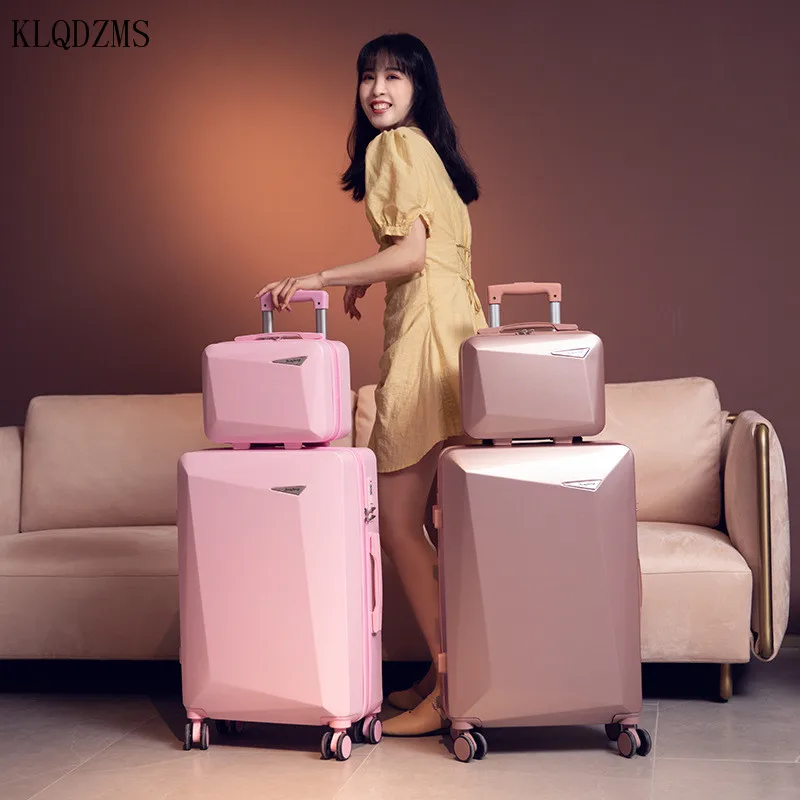 KLQDZMS 20’’22’’24’’26Inch ABS Retro  Spinner Rolling Luggage Cabin Rolling Suitcase Set PC Innovative  Business Travel Bag