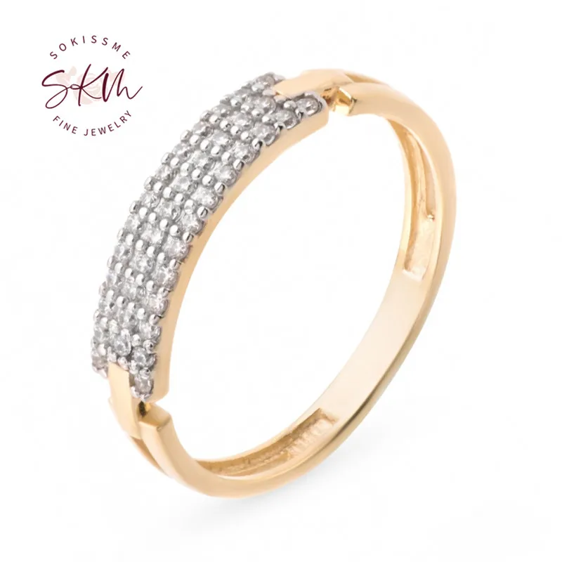 

SKM brand designer rings for women 14k rose gold Vintage designer Engagement rings designer Promise Luxury Fine Jewelry