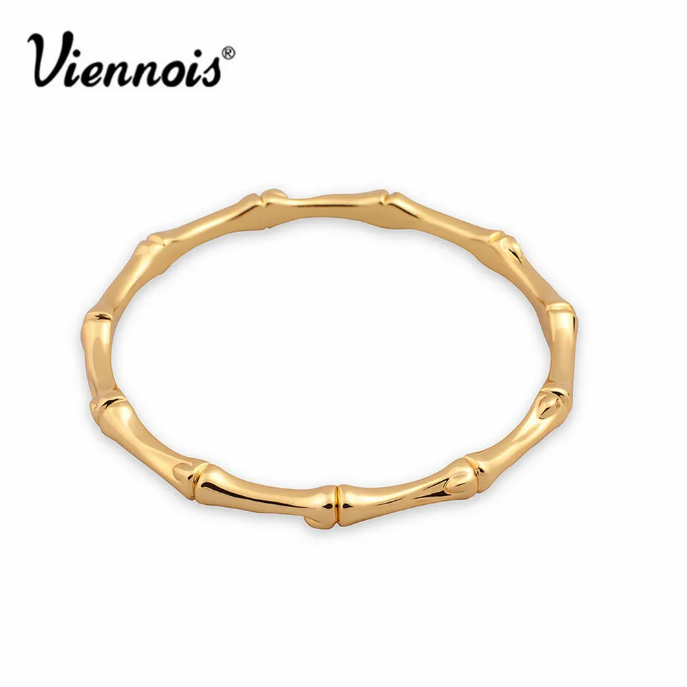 Viennois Rose Gold/Gold/Silver Color women Bracelet &amp Bangles Minimalist Skinny Female Bamboo Shape Jewelry | Украшения и