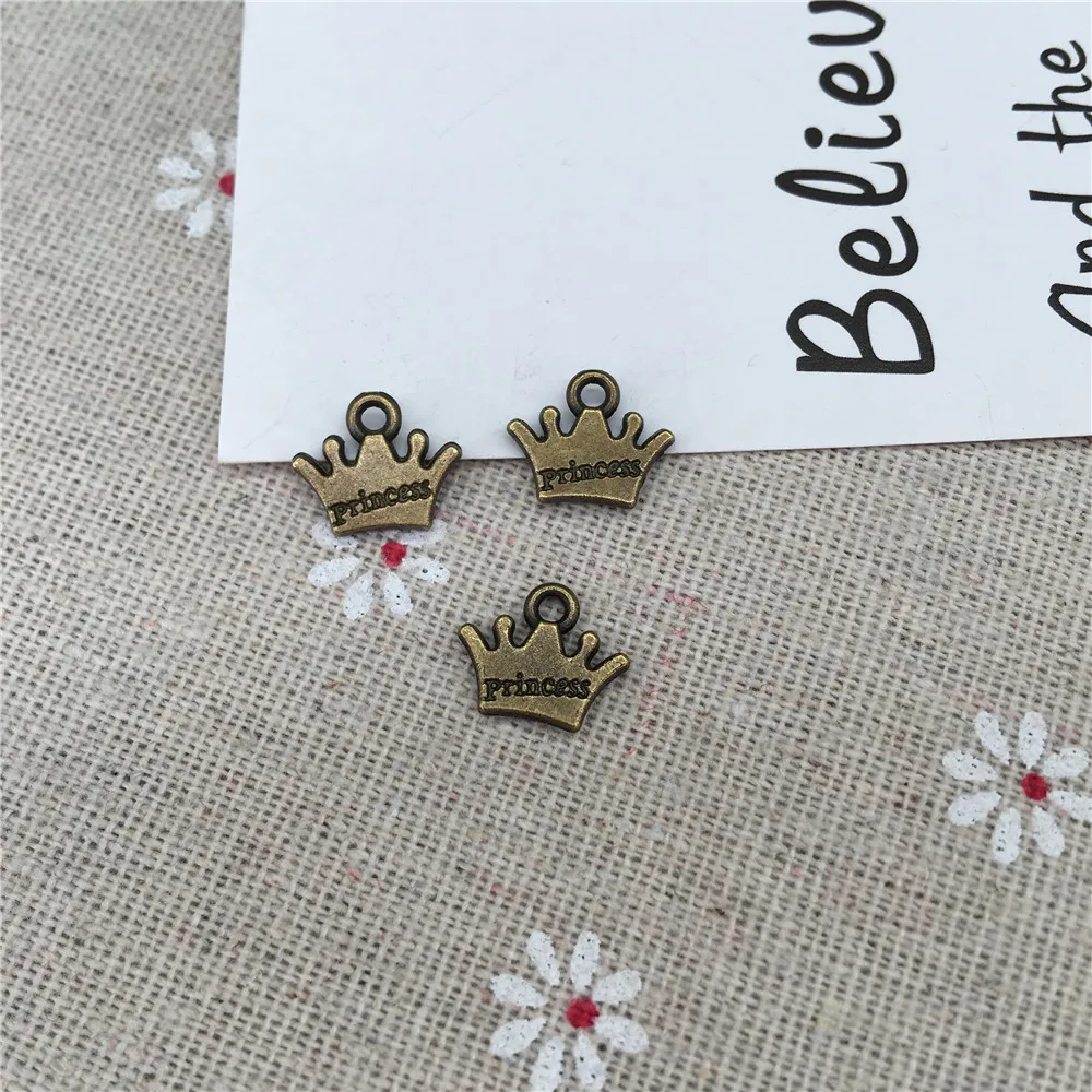 Модные 120 шт Крошечные Подвески короны подходят DIY Ожерелье Серьги Кольца для