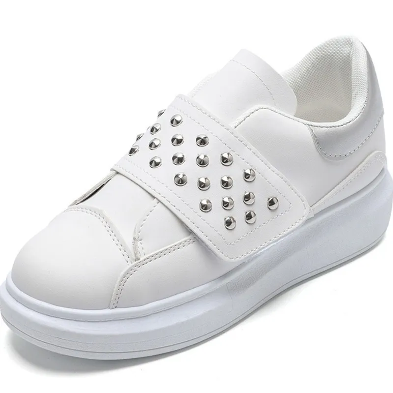 Новинка 2019 года популярная Белая обувь на толстой подошве трендовая Мягкая