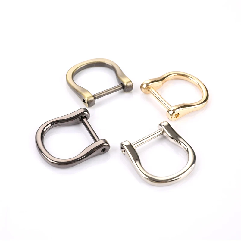 

1PCS Bag Strap Belt Handle Metal Detachable Removable Open Screw D Ring Buckle Shackle Clasp Shoulder Webbing Leather Craft