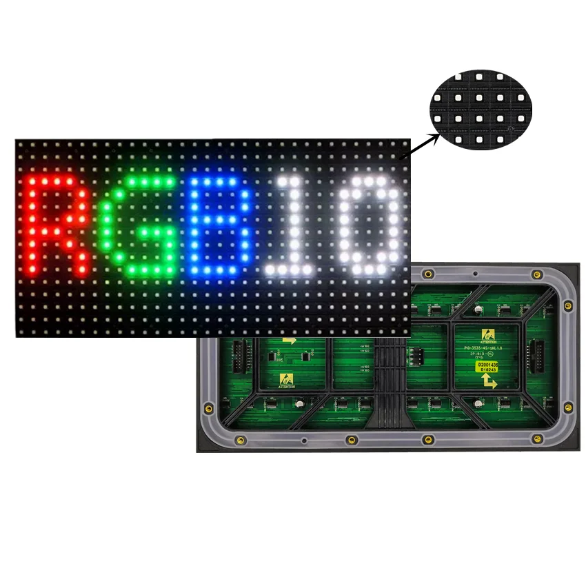Светодиодный экран наружный модуль P10 полноцветный RGB 3 в 1 SMD3535 1/фотография 320x160 мм