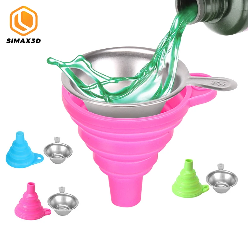 

SIMAX3D 3D Printer Parts Metal UV Resin Filter Cup + Silicone Funnel Disposable for Anycubic Photon SLA DLP Wanhao 3D Printer