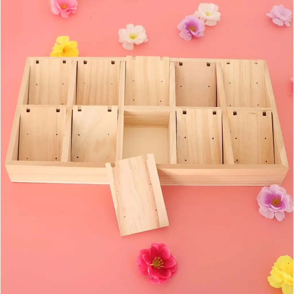 

10 Sots Unpainted Treasure Necklace Earring Box Removable Pad