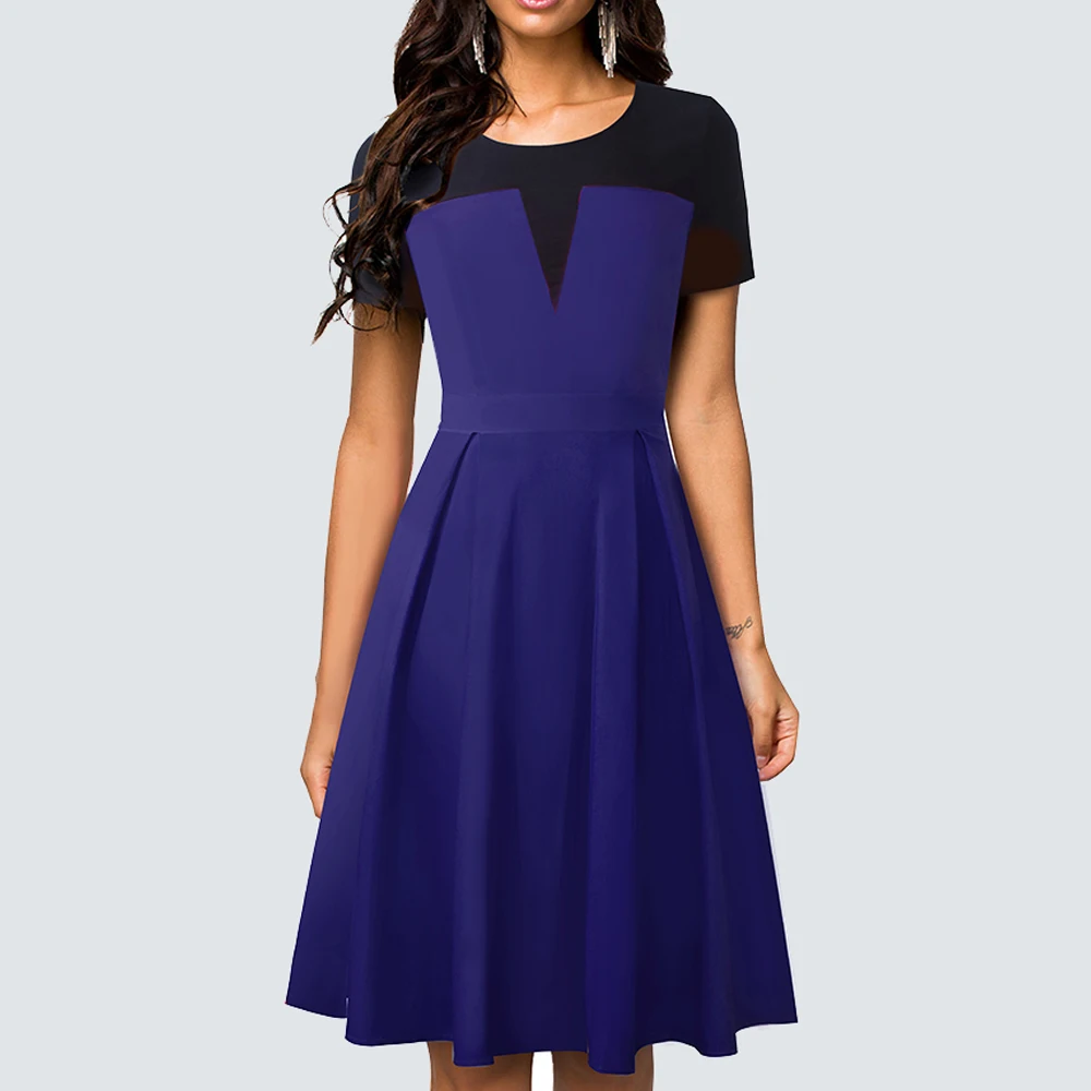 Новый стиль женственное элегантное платье в винтажном стиле В мозаичном