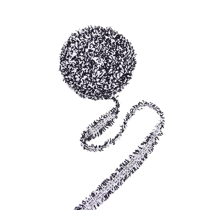 5 ярдов 1 3 см черные и белые трикотажные ленты хлопковая кружевная отделка