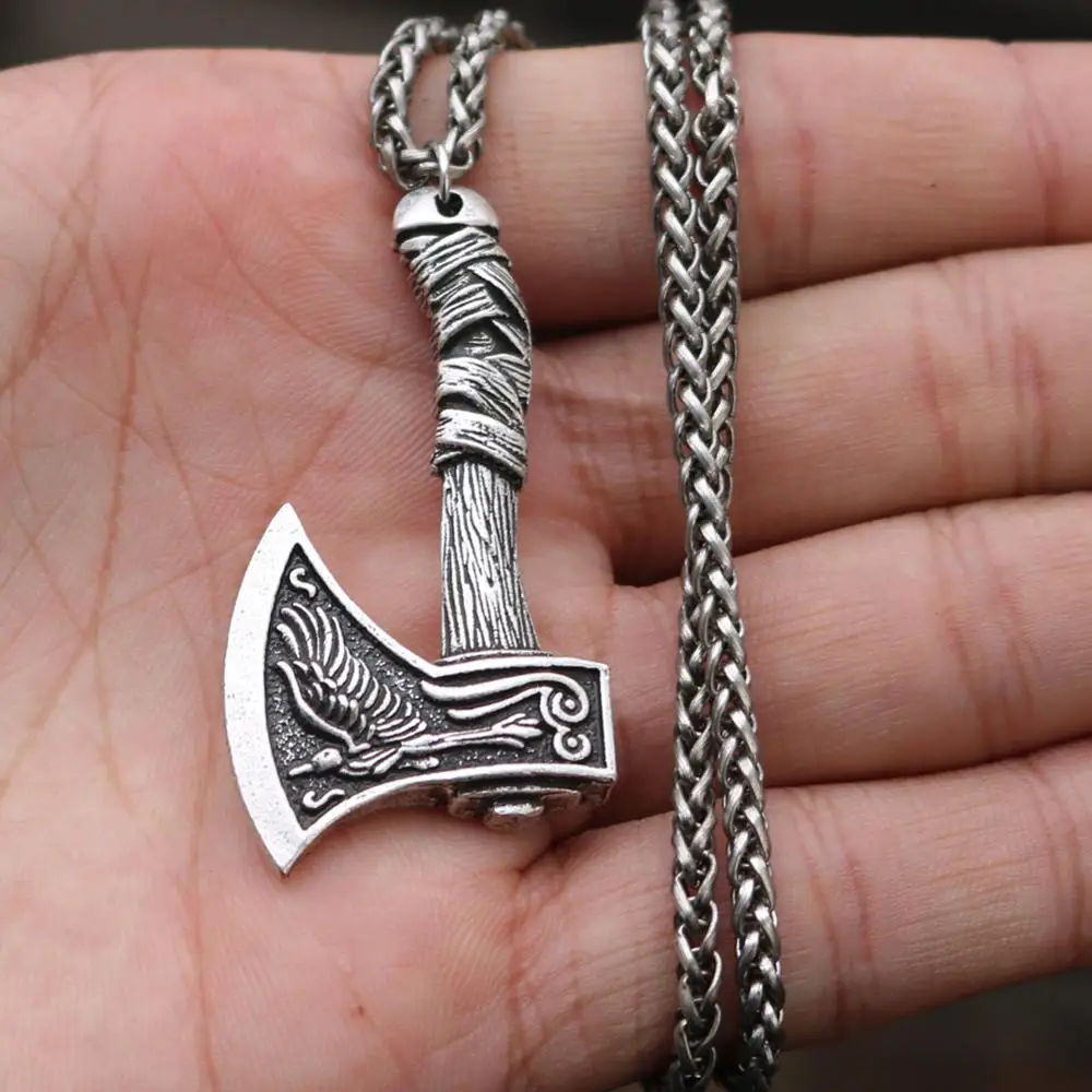 

Nordic Viking Axe Pendant Necklace Retro Viking Jewelry Fashion Necklace 2019
