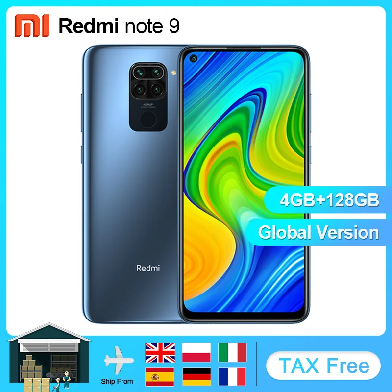 Xiaomi Redmi Note 9 4 Гб 128 ГБ глобальная версия смартфона android Мобильные телефоны Helio G85