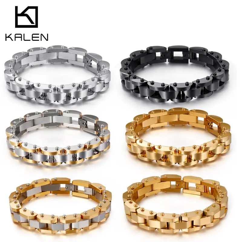 

Браслет-цепочка мужской из нержавеющей стали, 14 мм, 22 см