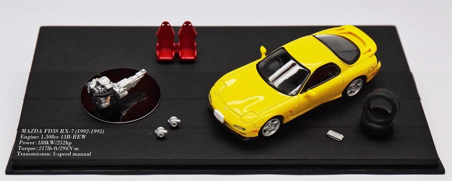 Роторный двигатель RX7 в масштабе 1/64 литье под давлением модель ротора 13B