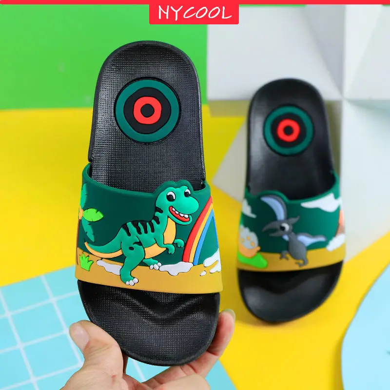 Детская обувь NYCOOL с милым рисунком динозавра детская для мальчиков мягкие