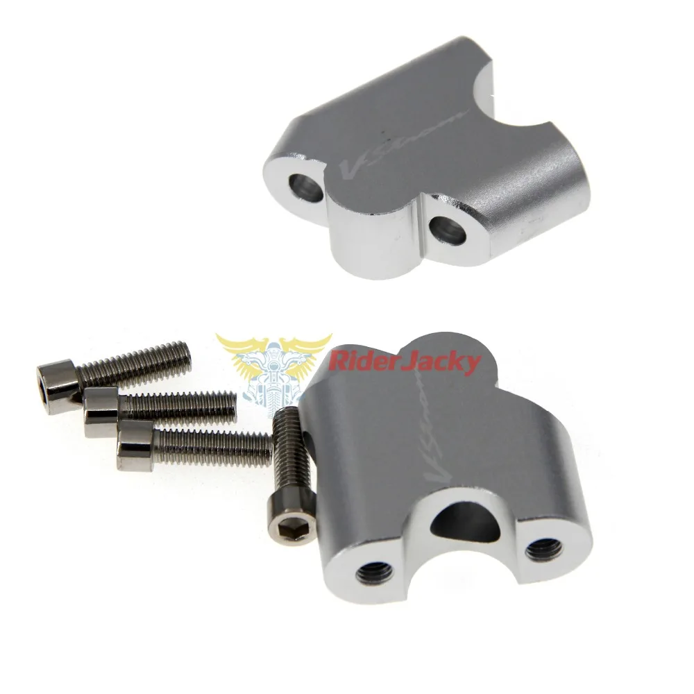 laser Logo VSTROM For Suzuki DL 650 V-STROM DL650 2004-2012 2009 2010 2011 Motorcycle Handlebar Riser Up Backs Moves Bracket Kit