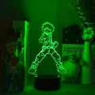 Ночсветильник с 3d-изображением Izuku Midoriya для детей, для спальни, светодиодный сенсорный датчик, с аниме, фигурка Моя геройская Академия, ночсветильник Deku