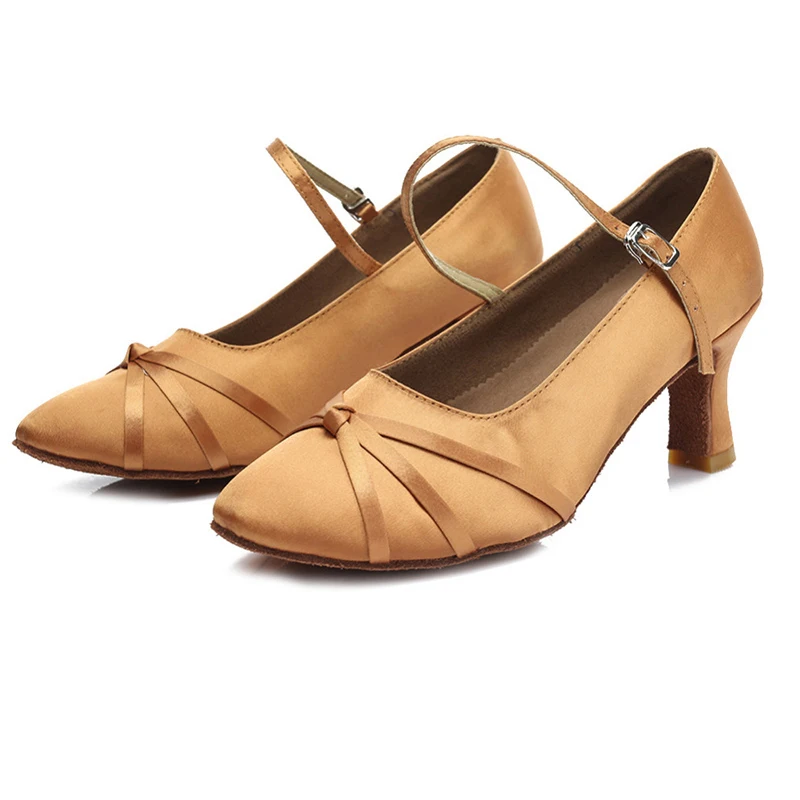 Женская обувь для бальных танцев латинских с закрытым носком женская на тонком