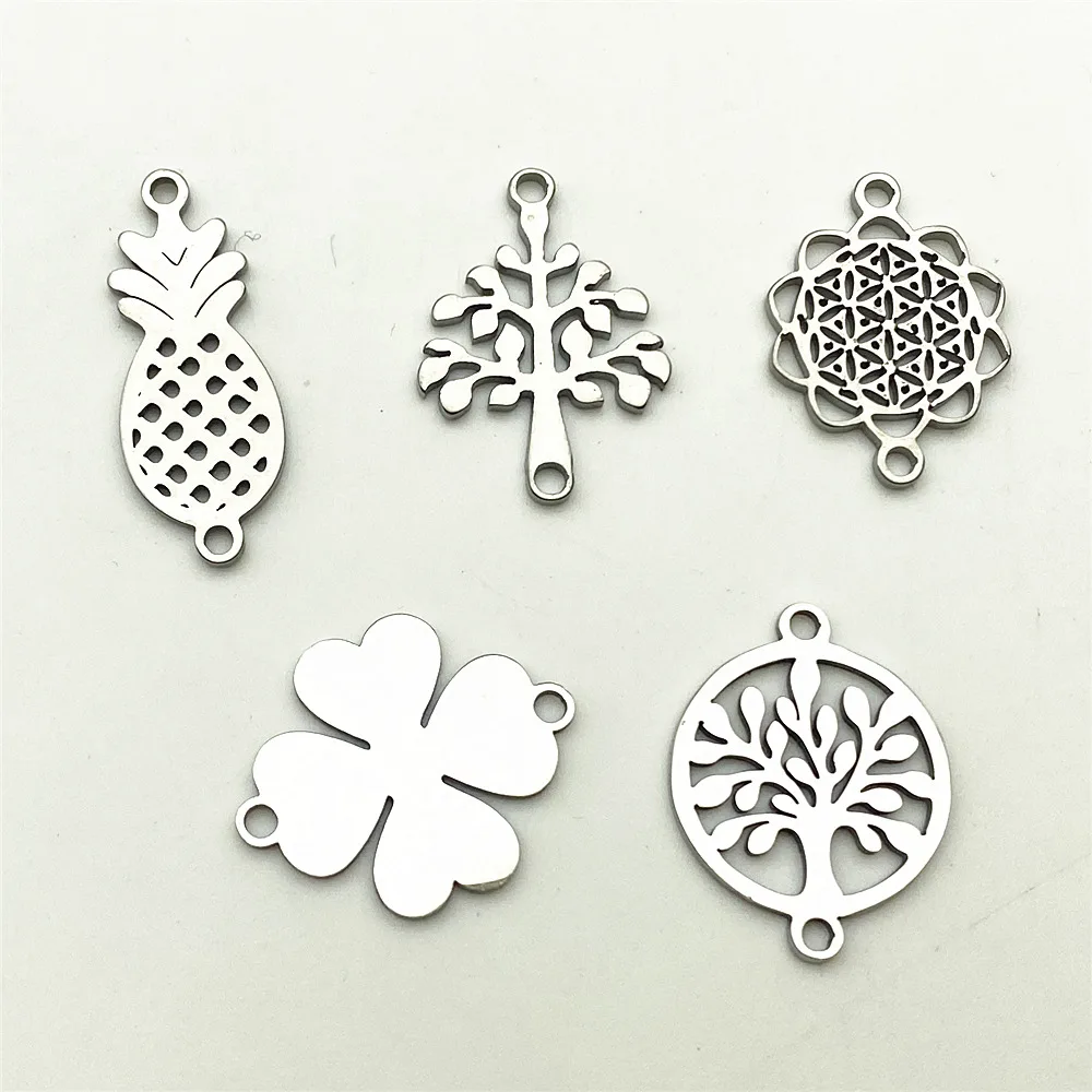 10 шт./Лот подвеска в виде рождественской елки из нержавеющей стали|Ювелирная