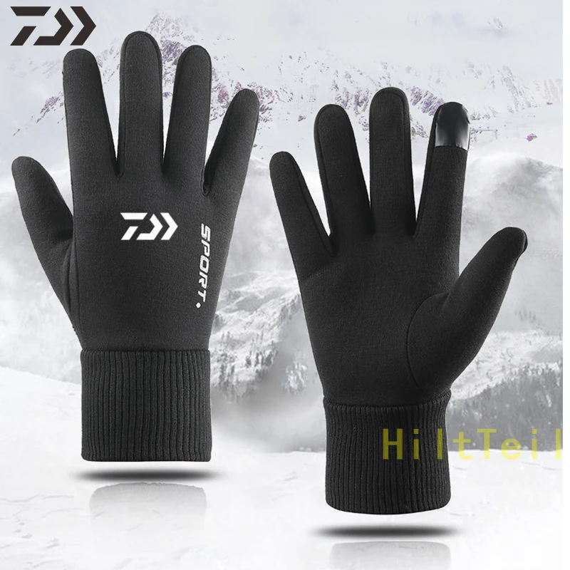 

2022 New Autumn Daiwa Fishing Gloves Winter Outdoor Sport Mountaineering Hiking Windproof Gloves Keep Warm DAIWA Fishing Gloves