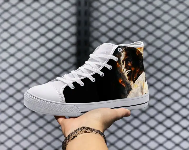 

ASAP Rocky Custom High Tops Mens Womens Designer Leisure Sneakers Men Casual Canvas Shoes