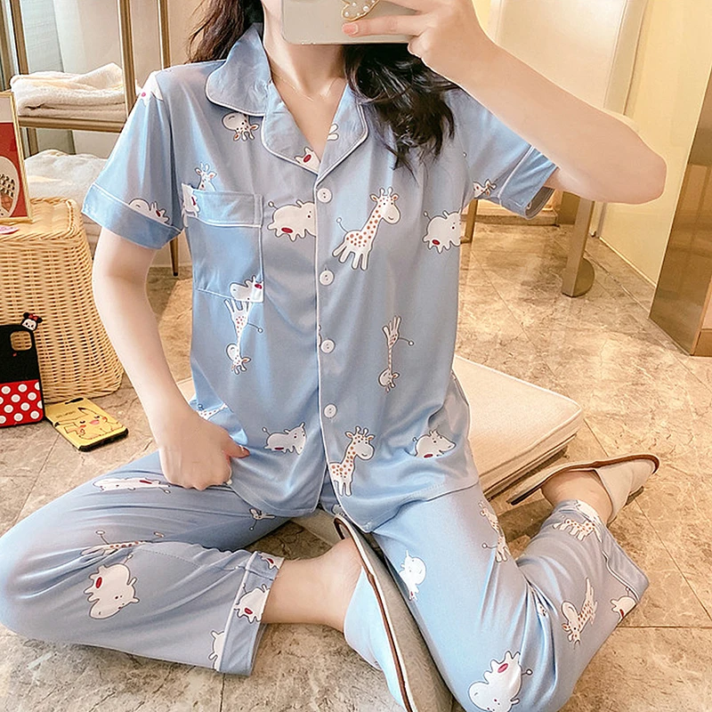 2020 футболка с изображением персонажей видеоигр Pijama Mujer осень зима женская пижама