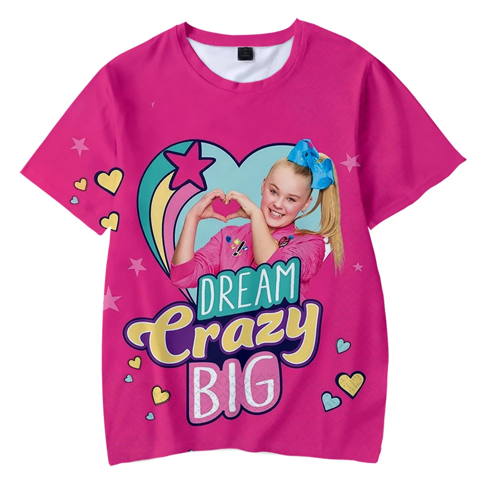 JOJO SIWA/футболки Одежда для мальчиков и девочек футболка с короткими рукавами в