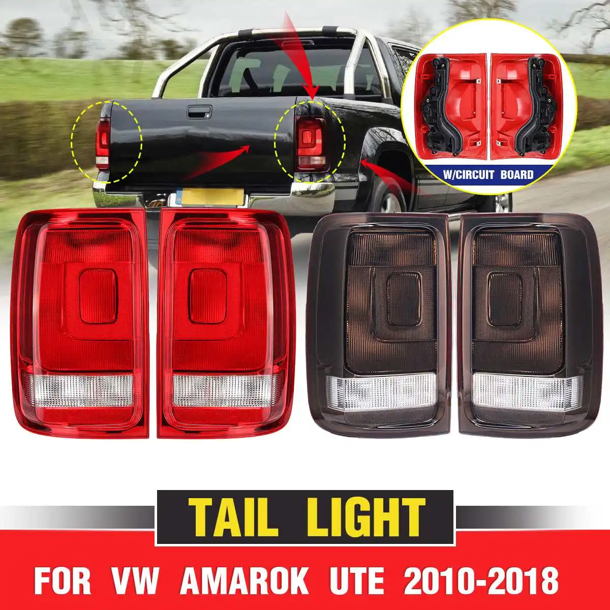 Пара задний светильник тормоза сигнальные лампы Хвост лампа для VW Amarok рабочими