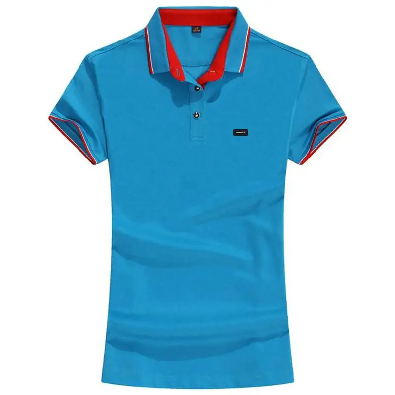Мода 2020 лето новый стиль женские рубашки поло с коротким рукавом классические