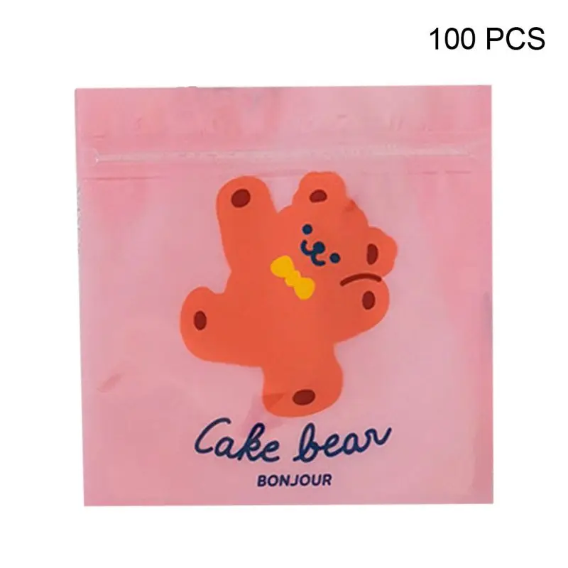 

100Pcs Resealable Cartoon Print Plastic Seal Press Bag 066F