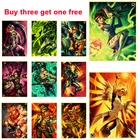 Купите три и получите одну игру Overwatch, постеры с персонажами, винтажные коричневые бумажные наклейки сделай сам для комнаты, бара, кафе, арт-деко, настенные картины