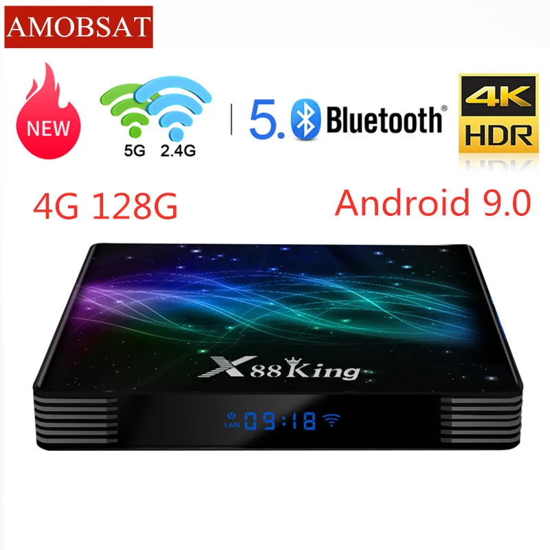 ТВ-приставка X88 King 4 + 128 ГБ Amlogic S922X Android 9 0 Wi-Fi | Электроника