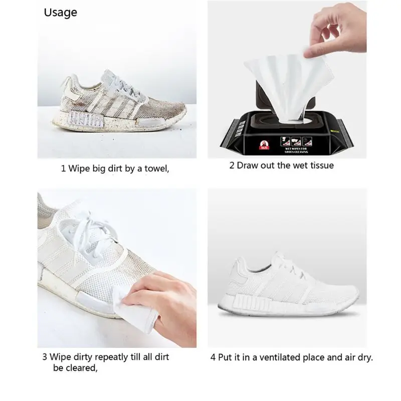 

Magic Shoe Wipes Travel Portable Disposable Sneakers Shoes Cleaning Wet Wipes