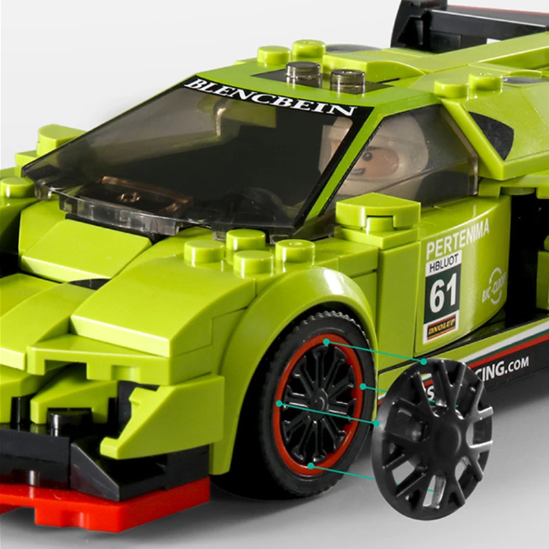 Конструктор скоростные чемпионы Serise зеленый ламбит набор для сборки знаменитого