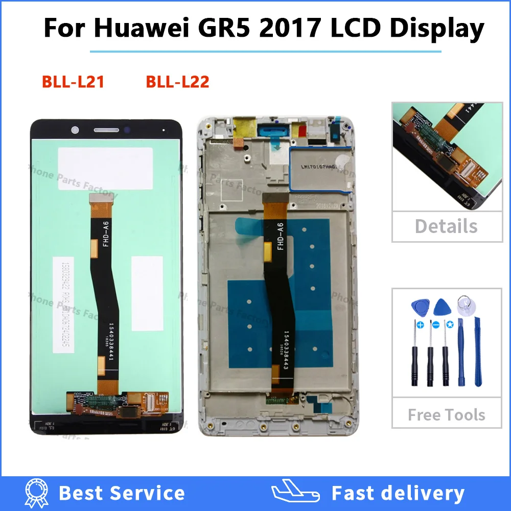 5 "для Huawei GR5 2017 Φ ЖК-дисплей с сенсорным экраном и дигитайзером в сборе для Honor 6X