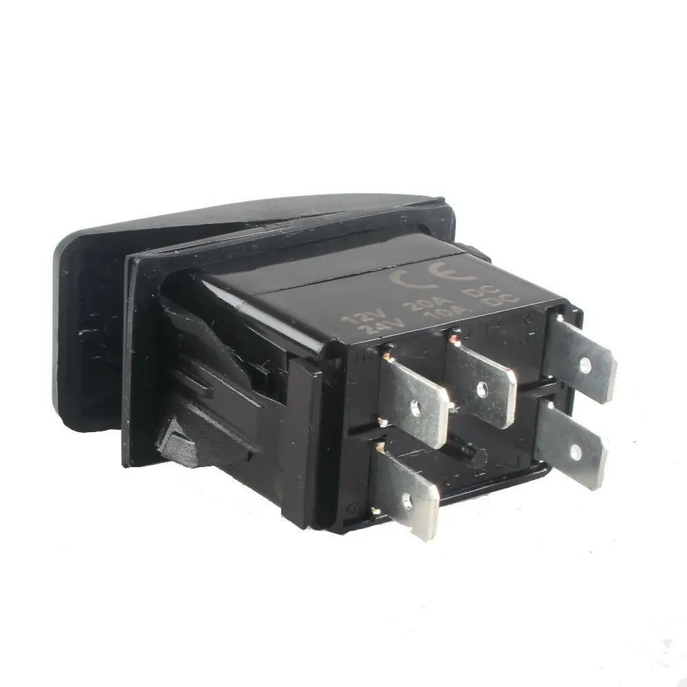 

12V Horn switch Blue Car Boat Bell LED On/Off Rocker Speaker High Quality