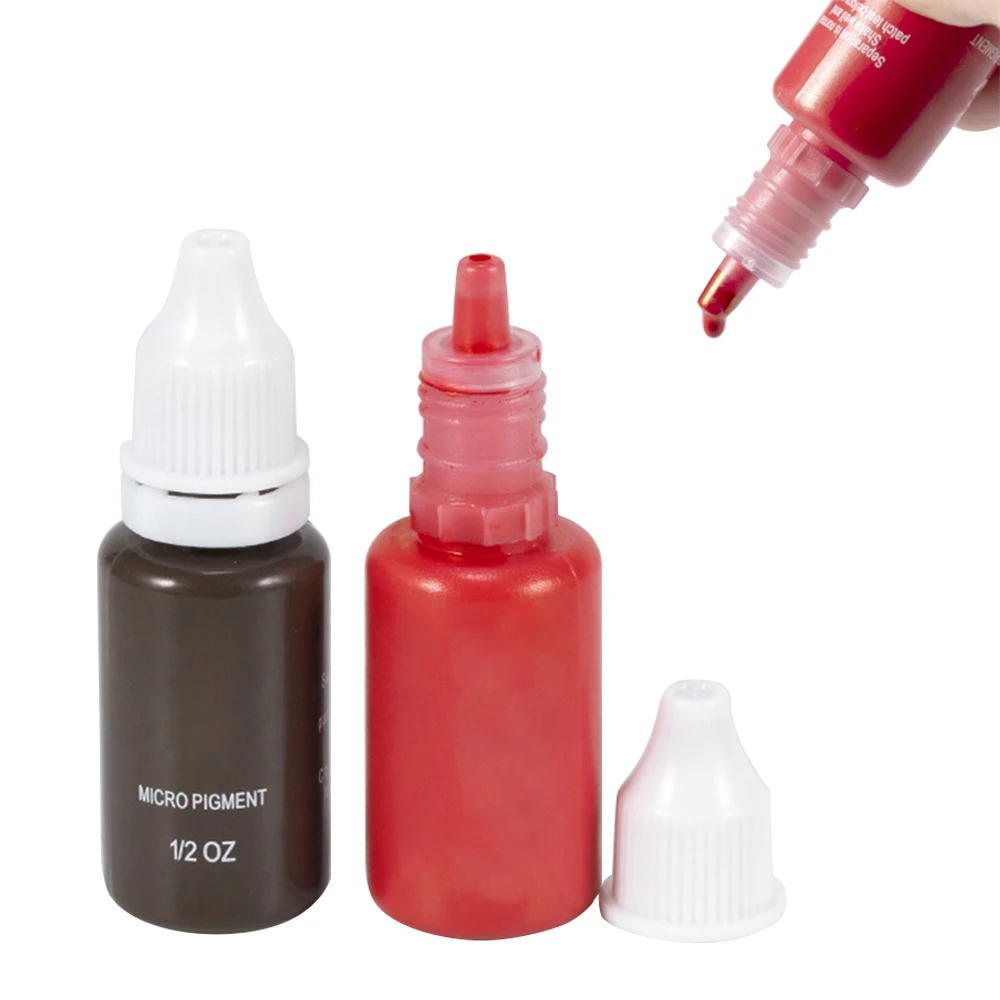 AIMOOSI 15ml Tattoo Microblading Ink Pigment Paint For Semi Permanent Makeup Body Eyebrows Eyeliner Lip Gloss Tint Airbrush | Красота и