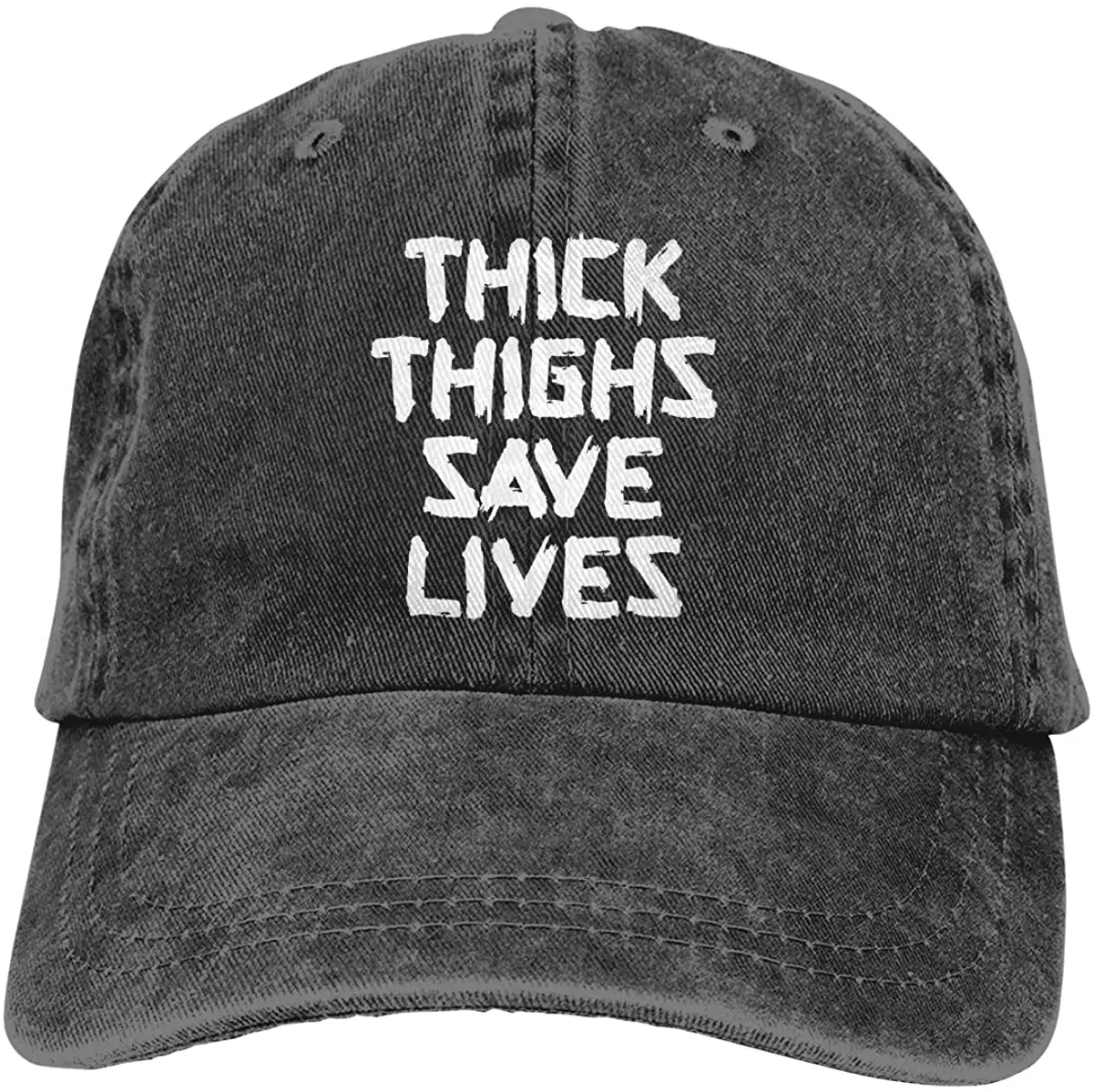 

Unisex Thick Thighs Save Lives Denim Baseball Cap Vintage Washed Distressed Cotton Dad Hat Adjustable Plainp