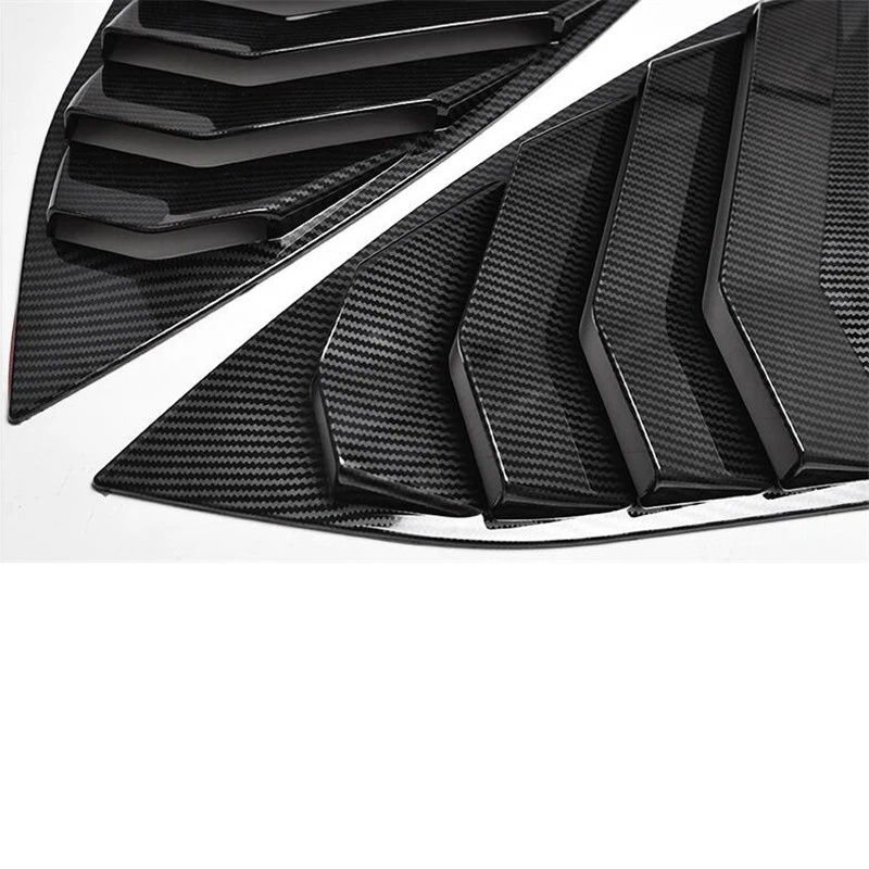 

FOR Rear Window Triangle Shutters Cover Trim VW Jetta 2 PCS ABS Carbon Fiber Spoiler 2019 2020 Jetta Vw Car Accessories