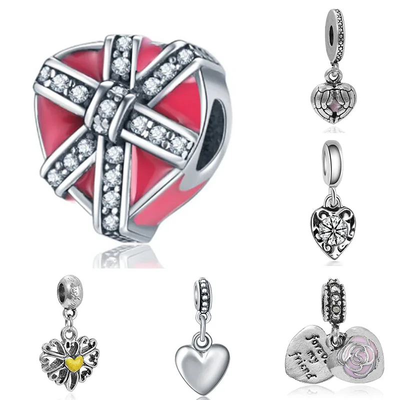 Fit charms plata de ley 925 браслет Ювелирная бижутерия с кристаллом Шарм горка Pendantss Морская звезда бусины в античном стиле DGB458