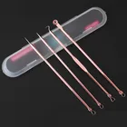 Инструмент для удаления черных точек, комедонов, акне, прыщей, угрей, вакуумный инструмент для удаления черных точек, ложка для ухода за кожей лица, 4 шт.компл.