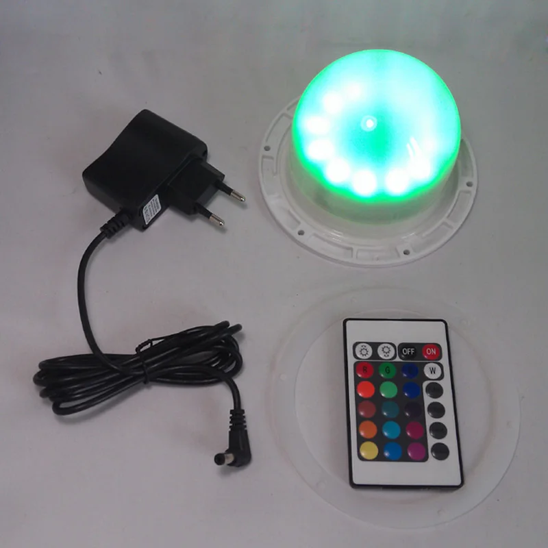 24 светодиодный s на батарейках D12cm 5v 1a дистанционный многоцветный Rgb светодиодный водонепроницаемый светодиодный светильник источник прямого зарядного устройства 20 шт./лот