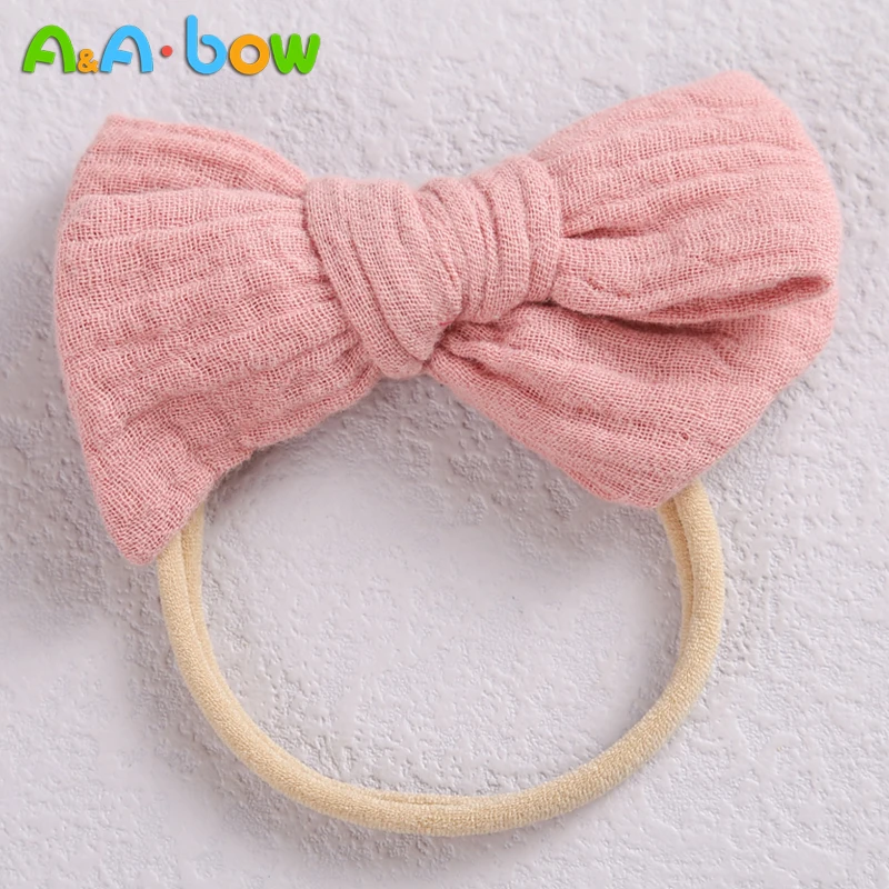 

1pcs 9cm Bow Hair Bands for Baby Girls Handmade Fashion Cotton Bowknot Baby Headwear Girl Headband Kids Hair Accessories